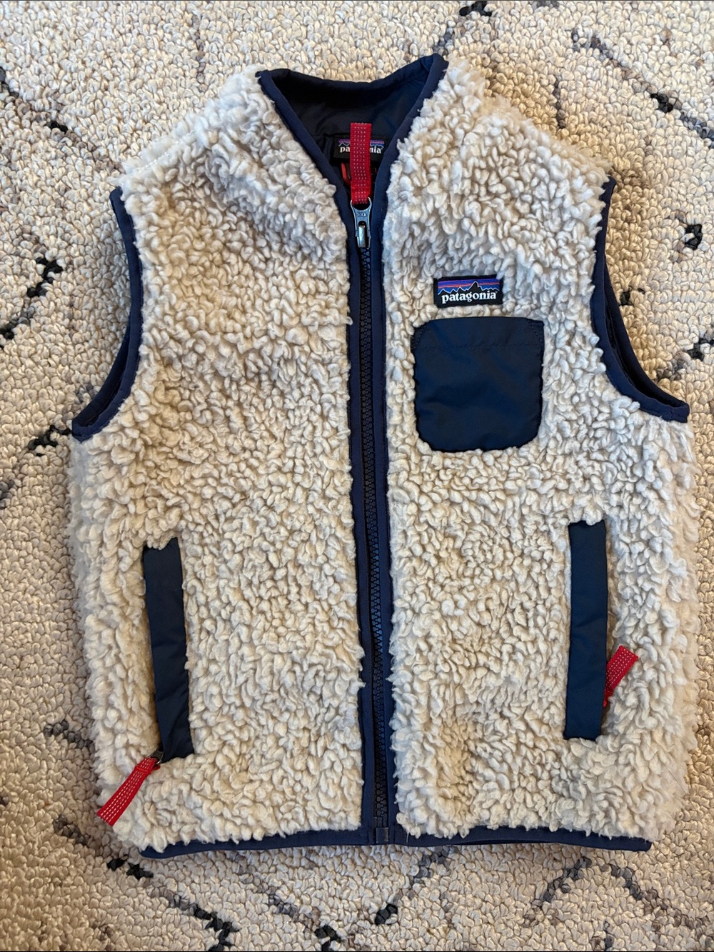 Patagonia Kids Cream Sherpa Vest (3T)